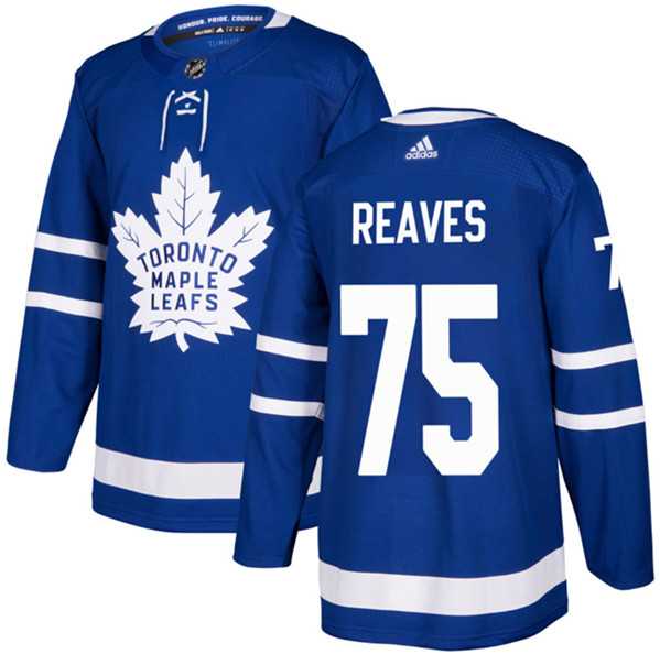 Men%27s Toronto Maple Leafs #75 Ryan Reaves Blue Stitched Jersey